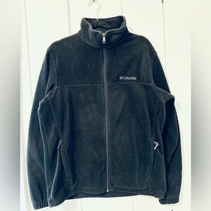 Columbia Zip Up Fleece Sweatshirt Jacket / Black / M